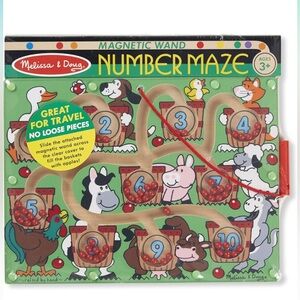 Melissa & Doug Magnetic Wand Number Maze - Wooden Puzzle Activity